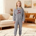 thumbnail image 1 of FUZHIQ Boys Girls Fleece Jumpsuits Onesie One Piece Zip Up Hooded Super Soft Fuzzy Hooded Rompers Warm Winter Jumpsuit for 3-4 Years, 1 of 8