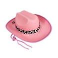 thumbnail image 1 of FUZHIQ Boys Girls Kids Western Cowboy Hat Cow Print Band Adjustable Chin Strap for Party Outdoor Play Daily Casual Wear, 1 of 6
