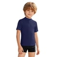 thumbnail image 1 of FUZHIQ Boys Girls Rash Guard Short Sleeve UPF 50+ Sun Protection Swim Shirt Kids Quick Dry SPF Water Shirt,4-5 Years, 1 of 6