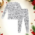 thumbnail image 1 of FUZHIQ Boys Pajama Set Soft Sleepwear 2 Piece Kids Outfit Comfortable Round Neck Printed Top Pants for Toddler Children for 8-9 Years, 1 of 3