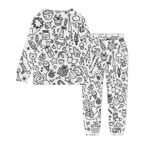 FUZHIQ Boys Pajama Set Soft Sleepwear 2 Piece Kids Outfit Comfortable Round Neck Printed Top Pants for Toddler Children for 9-10 Years