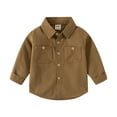 thumbnail image 1 of FUZHIQ Boys Short Sleeve Button Down Shirts Kids Children Toddler Baby Boys Long Sleeve Cotton Patchwork Gentleman Solid Shirt Blouse Tops Outfits Clothes ,5-6 Years, 1 of 4
