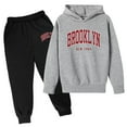 thumbnail image 1 of FUZHIQ Boys Sweatpant Set Kid Toddler Boy Clothes Solid Color Sweatshirt and Sweatpants Set Fall Winter Outfits Clothes Set, 1 of 2