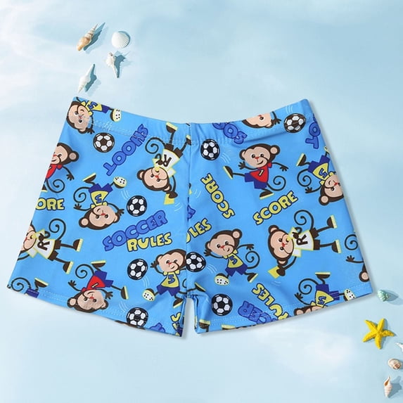 FUZHIQ Boys Swimming Trunks Swim Boxer Shorts Stretch and Quick Dry Cartoon Underpants,5-6 Years