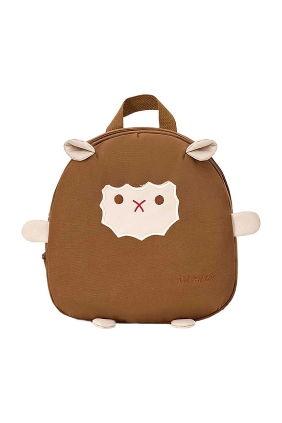 Cartoon Animal Plush School Bag for Ages 3-6 Grade Soft Fuzzy Mini Backpack Lightweight Elementary Students Daily Use
