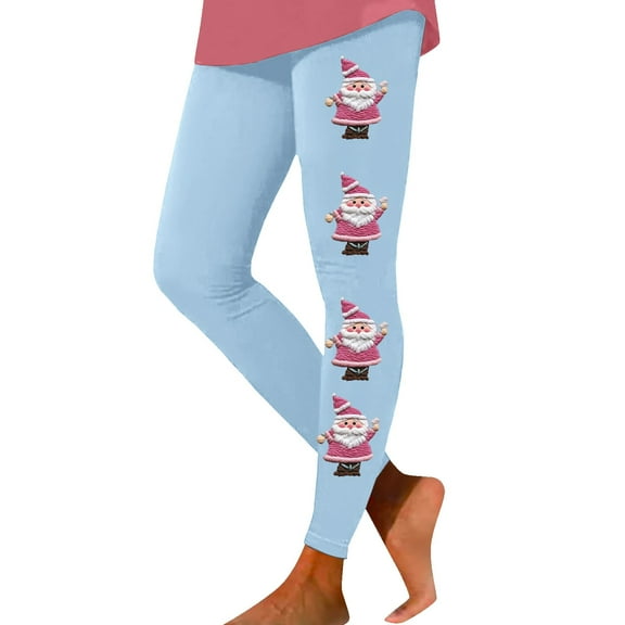 FUZHIQ Christmas Leggings for Women Easy Care Glitter Detail 2 Pack Christmas Leggings Christmas Leggings for Women