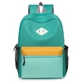 thumbnail image 1 of FUZHIQ Classic School Backpack for Ages 8-15, Simple Bookbag with Multiple Pockets, Water Resistant Lightweight Middle School Bag, Green, 1 of 8