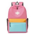thumbnail image 1 of FUZHIQ Classic School Backpack for Ages 8-15, Simple Bookbag with Multiple Pockets, Water Resistant Lightweight Middle School Bag, Pink, 1 of 6