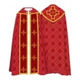 thumbnail image 1 of FUZHIQ Clergy Vestments Chasuble Cross Robe Priest Cloak Catholic for Christmas Mass Halloween Cos, 1 of 2