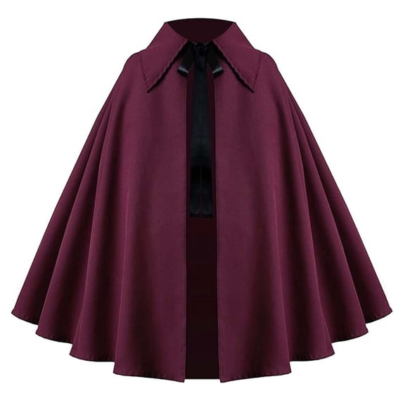 FUZHIQ Cloak Cape Halloween Short Cape Gothic Performance Larp