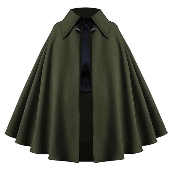 FUZHIQ Cloak Cape Halloween Short Cape Gothic Performance Larp