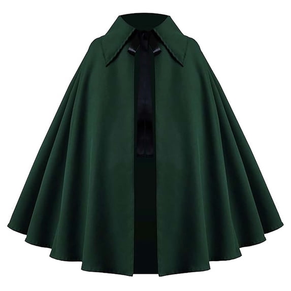 FUZHIQ Cloak Cape Halloween Short Cape Gothic Performance Larp