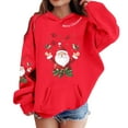thumbnail image 1 of FUZHIQ Crew Neck Sweatshirts Girl Christmas Snowman Graphic Design Cute Cozy Pullover Loose Fit Long Sleeve Tops Girls Sweatshirt, 1 of 4