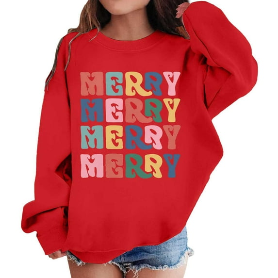 FUZHIQ Cute Jesus Sweatshirt for Teen Girls Preppy Graphic Sweat Shirts Long Sleeve Christian Sweatshirt Crew Neck Pullover Tops Size 10-12