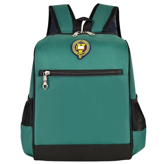 FUZHIQ Elementary School Backpack Bright Tone Side Storage Pockets Adjustable Straps Lightweight Bookbag for 2nd 3rd 4th 5th Grade Back to School, Dark Green