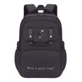 thumbnail image 1 of FUZHIQ Embroidery Letter School Backpack for 3rd 4th 5th 6th Grade Double Front Snap Straps Breathable Straps Bookbag, Black, 1 of 4