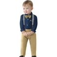 thumbnail image 1 of FUZHIQ Fall Outfits for Boys 18 Months Print Design Casual Fashion Breathable Warm Lightweight Formal Long Sleeve Shirt Kids Two Piece Outfit for 12-18 Months, 1 of 3