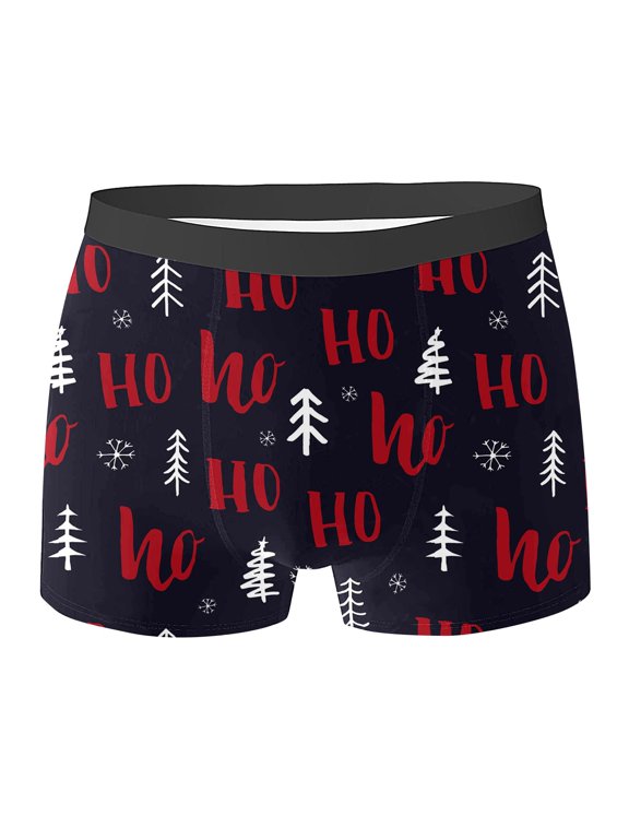 Festive Boxer Briefs Men Personalized Picture Print Cozy Soft Breathable Comfort Underwear Trunk Shorts