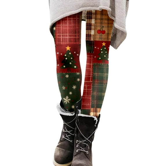 FUZHIQ Lined Leggings Women Fall Winter Thermal Warm Elastic High Waisted Tummy Control Workout Yoga Pants