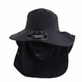 thumbnail image 1 of FUZHIQ Full Coverage Solar Fan Hat with Face Mask & Neck Flap, Wide Brim Rechargeable UV Protection Cooling Hat for Fishing Farming Cycling,B, 1 of 7