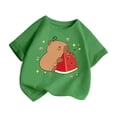 thumbnail image 1 of FUZHIQ Funny Soft T-Shirt for Toddler Boys Girls, Adorable Cartoon Graphic Tee, Loose Fit Lightweight Short Sleeve Pullover,5-6 Years, 1 of 5