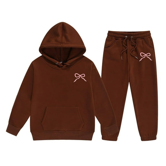 FUZHIQ Girls Fashion Outfits,Girls Outfits Set Winter Hoodie And Joggers Comfy Casual Kids Clothes With Stylish Print For Toddler To Teen,3-4 Years
