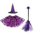 thumbnail image 1 of FUZHIQ Girls Halloween Tutu Skirt Set With Witch Hat And For Dress Up Party Dance Performance Outfit 2 8 Years, 1 of 4