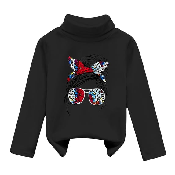 FUZHIQ Girls Long Sleeve Dot Kids Baby Boys Girls Shirts High Collar Soft Tops T Shirt Unisex Pullover Sweatshirt for 11-12 Years