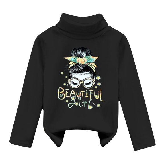 FUZHIQ Girls Long Sleeve Dot Kids Baby Boys Girls Shirts High Collar Soft Tops T Shirt Unisex Pullover Sweatshirt for 3-4 Years