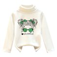 thumbnail image 1 of FUZHIQ Girls Long Sleeve Dot Kids Baby Boys Girls Shirts High Collar Soft Tops T Shirt Unisex Pullover Sweatshirt for 5-6 Years, 1 of 2