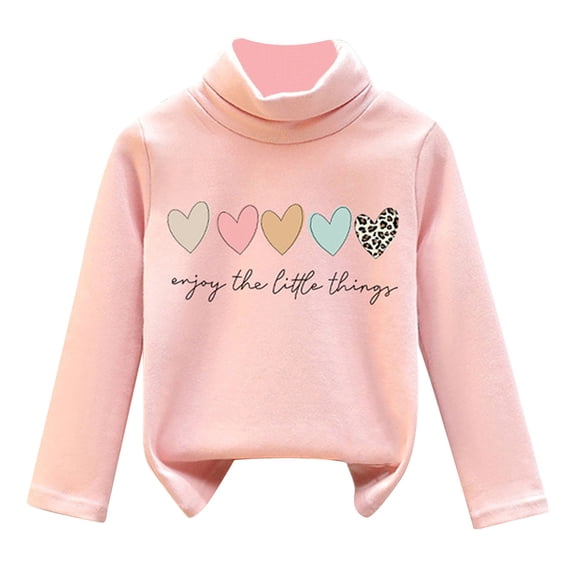 FUZHIQ Girls Long Sleeve Dot Kids Baby Boys Girls Shirts High Collar Soft Tops T Shirt Unisex Pullover Sweatshirt for 9-10 Years