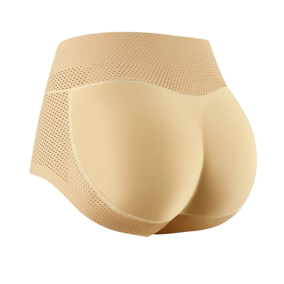 FUZHIQ High Waist Lifter Panties for Women Breathable Mesh Padded Underwear Seamless Enhancer Shapewear with Tummy Control Invisible Booty Lift Pads