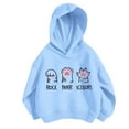 thumbnail image 1 of FUZHIQ Hoodie Cute for Girls Cozy Hoodies Cartoon Kids Clothes Pullover Sweatshirt With Hood Shirts Fashion Casual Tops Baggy Y2K Pullover ,Z03-Blue,3-4 Years, 1 of 3