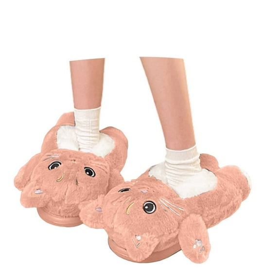 FUZHIQ Indoor Outdoor Slippers Women,Womens Slipper Socks Low Cut Comfy&Warm Animal Non-skid Bedroom Slippers