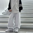 thumbnail image 1 of FUZHIQ Kids Boys Baggy Sweatpants Wide Leg Casual Elastic Waist Drawstring Athletic Loose Jogger Fall Sweat Pants With Pockets 12-13 Years, 1 of 6