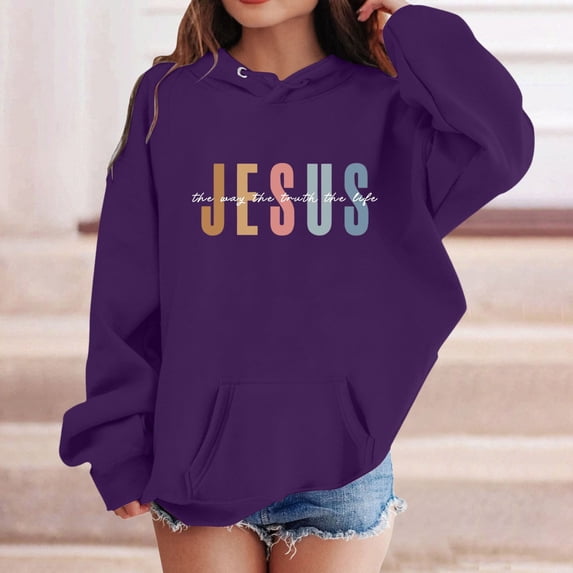 FUZHIQ Kids Hoodies Boys Girls Cute Graphic Print Crewneck Pullover Sweatshirt Warm Loose Fit Long Sleeves Pullover Tops Fall Trendy Clothes