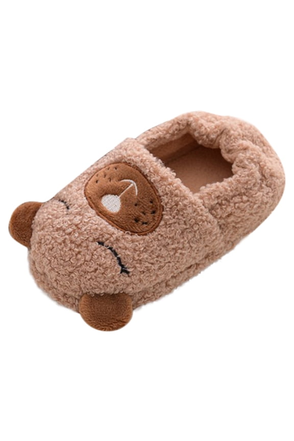 Kids House Slippers Cartoon Animal Soft Sole Toddler Shoes Warm Non- First for Home Indoor Winter Bedroom Non Baby Girls Boys