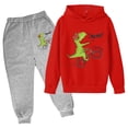 thumbnail image 1 of FUZHIQ Kids Tracksuit Size 8 Baby Boys Fall Tracksuit Outfits Set Clothes Solid Color Sweatshirt and Elastic Waistband Sweatpants 2 Piece Fall Winter Outfits Clothes Set, 1 of 2