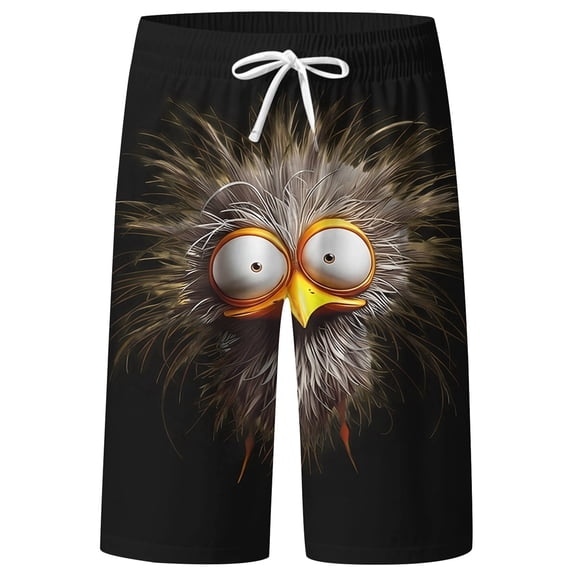 FUZHIQ Men Swim Shorts 3 Inch Breathable Palm Tree Print Quick Dry Pool Swimming Trunks with Pockets Upf 50+ Sun Protection Swimwear Bathing Suits,S