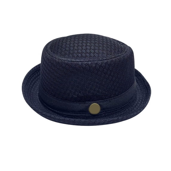 FUZHIQ Men Women Mesh Pork Pie Hat Summer Trilby Fedora Packable Sun Hat UPF 50+ UV Protection for Party Gardening Hiking Beach Outdoor
