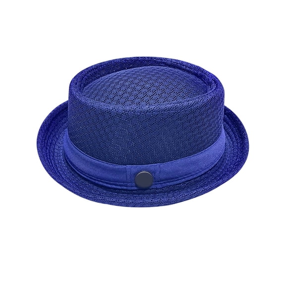 FUZHIQ Men Women Mesh Pork Pie Hat Summer Trilby Fedora Packable Sun Hat UPF 50+ UV Protection for Party Gardening Hiking Beach Outdoor