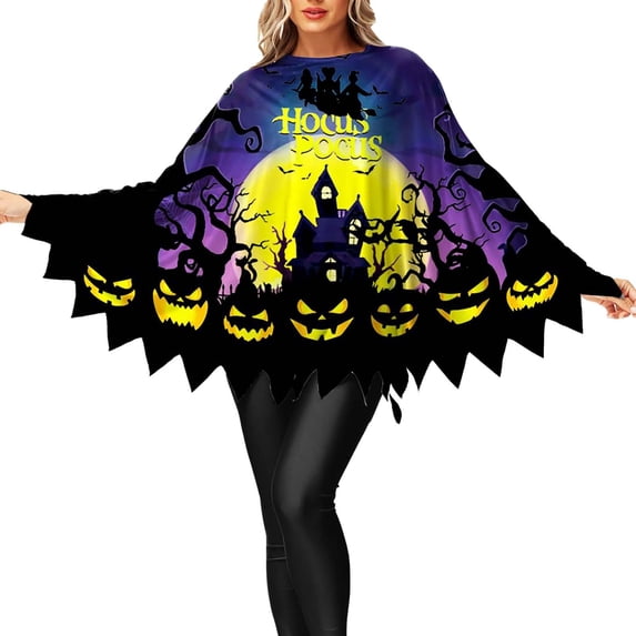 FUZHIQ Men Women Poncho Cloak for Adult Halloween Party Outfits