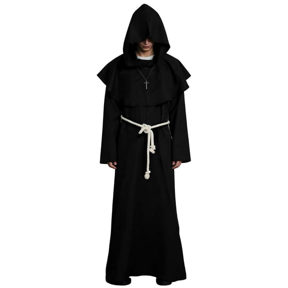 FUZHIQ Men & Women Tunic Hooded Robe Halloween Cos Costume Robe Cloak Cape