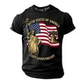 thumbnail image 1 of FUZHIQ Men's 250th Anniversary Famous Architecture Print T-Shirt 1776-2026 American Flag Print Short Sleeve Crew Neck Casual Independence Day Tee,M, 1 of 6