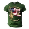 thumbnail image 1 of FUZHIQ Men's 250th Anniversary Famous Architecture Print T-Shirt 1776-2026 American Flag Print Short Sleeve Crew Neck Casual Independence Day Tee,M, 1 of 6