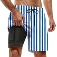 thumbnail image 1 of FUZHIQ Men's Board Shorts Longer Length Retro Athletic Solid Color Quick Dry Beach Swimming Shorts with Compression Liner Upf 50+ Sun Protection Beach Shorts Bathing Suits,M, 1 of 5