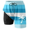 thumbnail image 1 of FUZHIQ Men's Board Shorts with Pockets Slim Fit Funny/novelty Print Quick Dry Pool Swimming Trunks with Compression Liner Upf 50+ Sun Protection Mens Summer Clothes,XXXL, 1 of 5