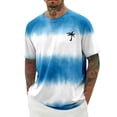 thumbnail image 1 of FUZHIQ Men's Gradient T-Shirt Raglan Short Sleeve Crew Neck Tee Summer Lightweight Soft Beach Vacation Daily Wear Casual Tops for Men,XXXXXL, 1 of 4