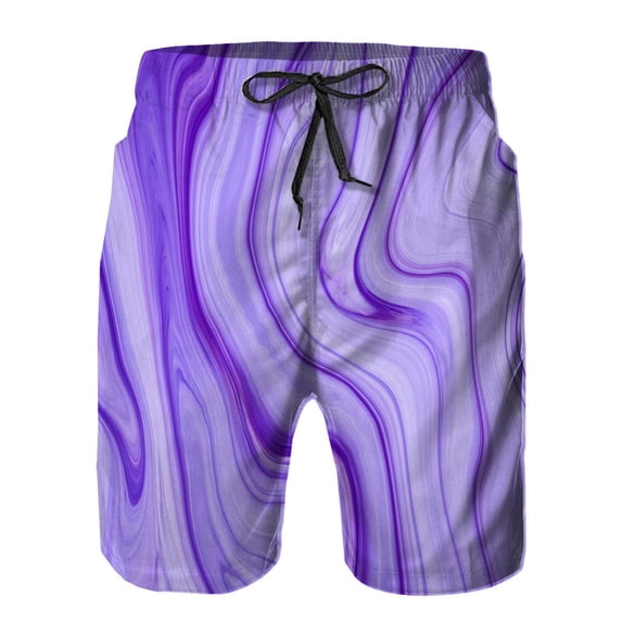 FUZHIQ Men's Gym Shorts 5 Inch Inseam Elastic Waistband Boxer Shorts Relaxed Fit Summer Walking Shorts Knee Length Cargo Pants,M