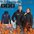 thumbnail image 1 of FUZHIQ Men's Heated Jacket with Battery and Detachable Hood Included Windproof Waterproof Mens Heated Jacket, 1 of 5